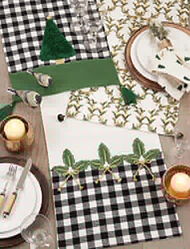 Fennco Styles Buffalo Plaid Holly Table Runner 16" x 72"