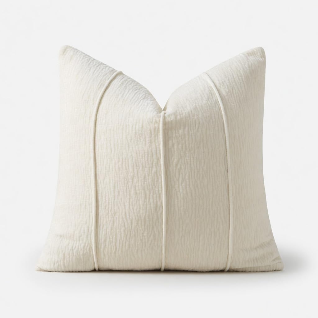 Fennco Styles Chenille Lumbar Throw Pillow with Insert – Ribbed Corded