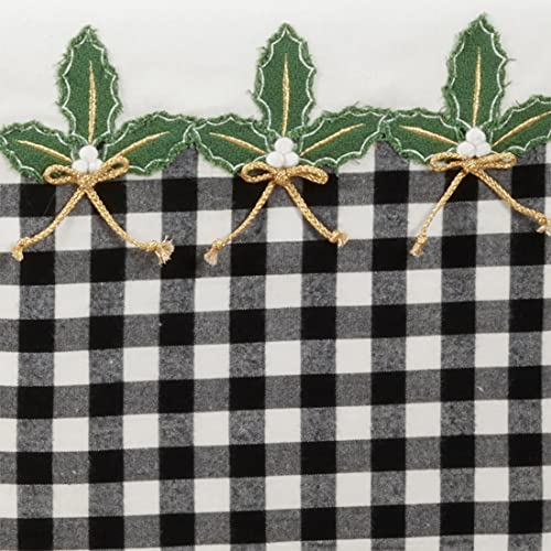 Fennco Styles Buffalo Plaid Holly Table Runner 16" W x 72" L - Classic Plaid Design for Home, Dining Table, Holiday, Christmas Décor, Banquet, Family Gathering and Special Occasion