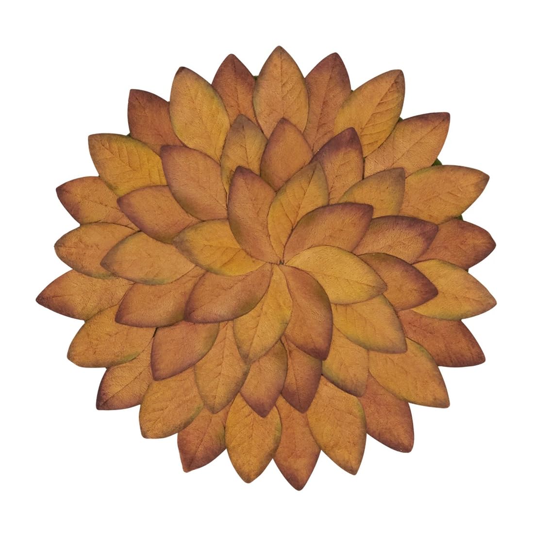Fennco Styles Harvest Fall Leaves Round Placemats, Set of 4 – Copper