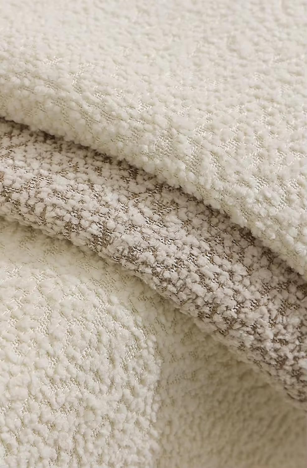 Fennco Styles Chenille Bouclé-Style Filled Throw Pillow – Brown