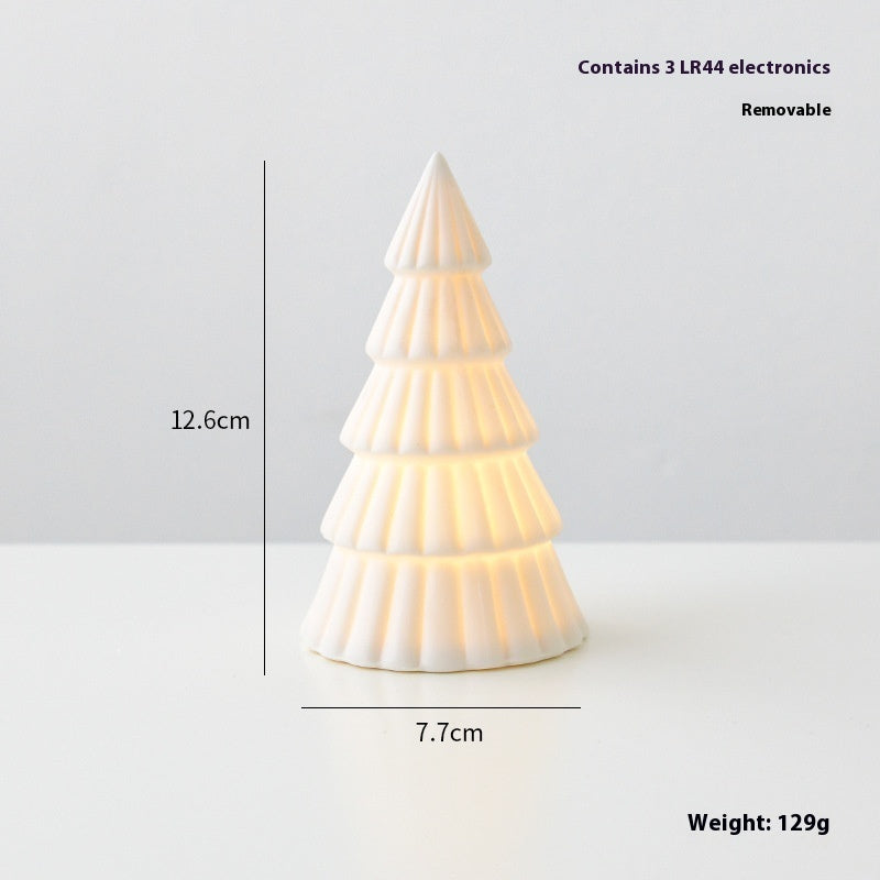 Ceramic Christmas Desktop Decoration – Tree, Snowman & Small House