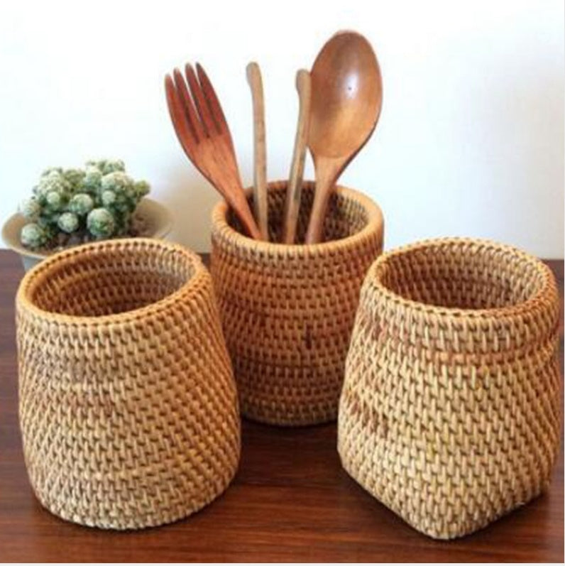 Brown Woven Storage Basket – Autumn Vine Organizer