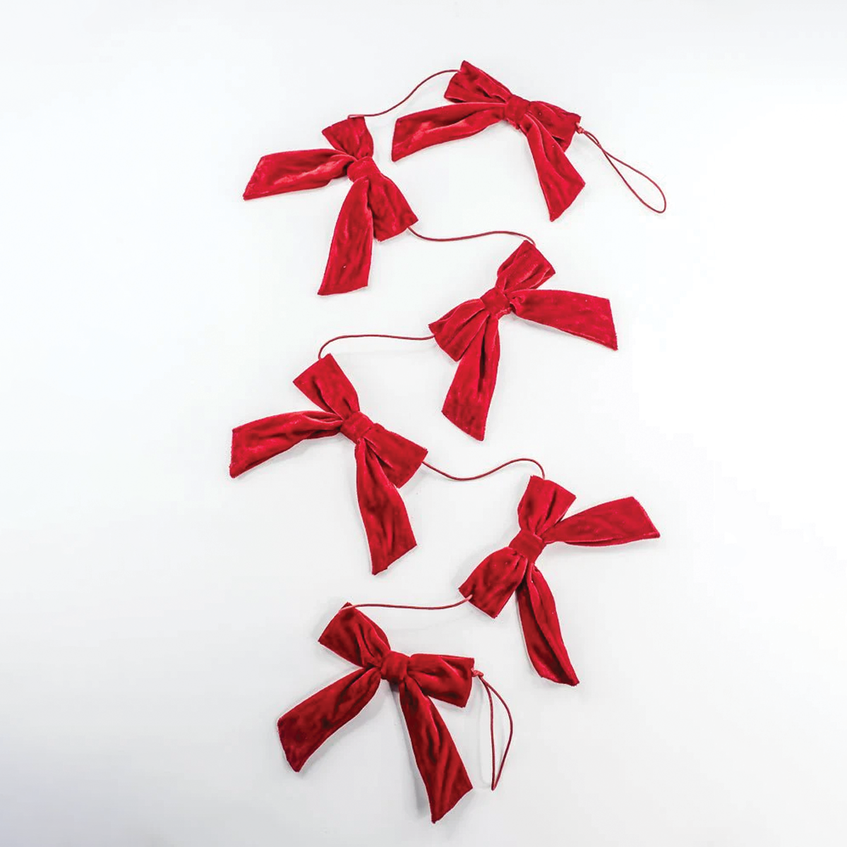 5ft. Red Velvet Bow Garland