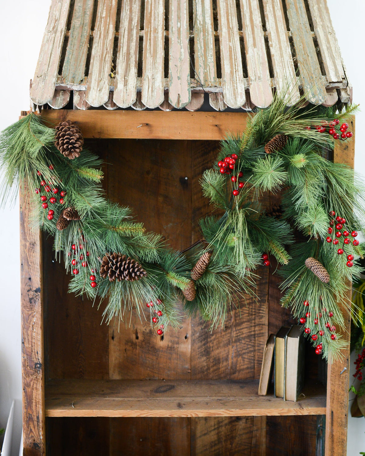 Adirondack Pine, Berry & Pinecone Faux Garland, 6 ft. – Branches Designs