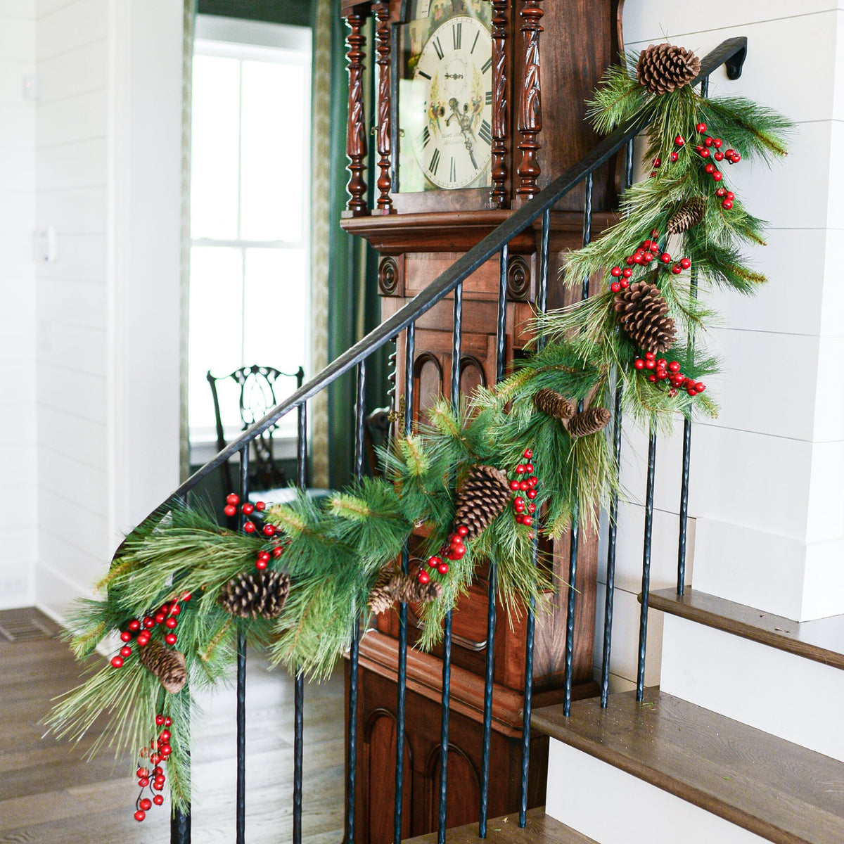 Adirondack Pine, Berry & Pinecone Faux Garland, 6 ft. – Branches Designs