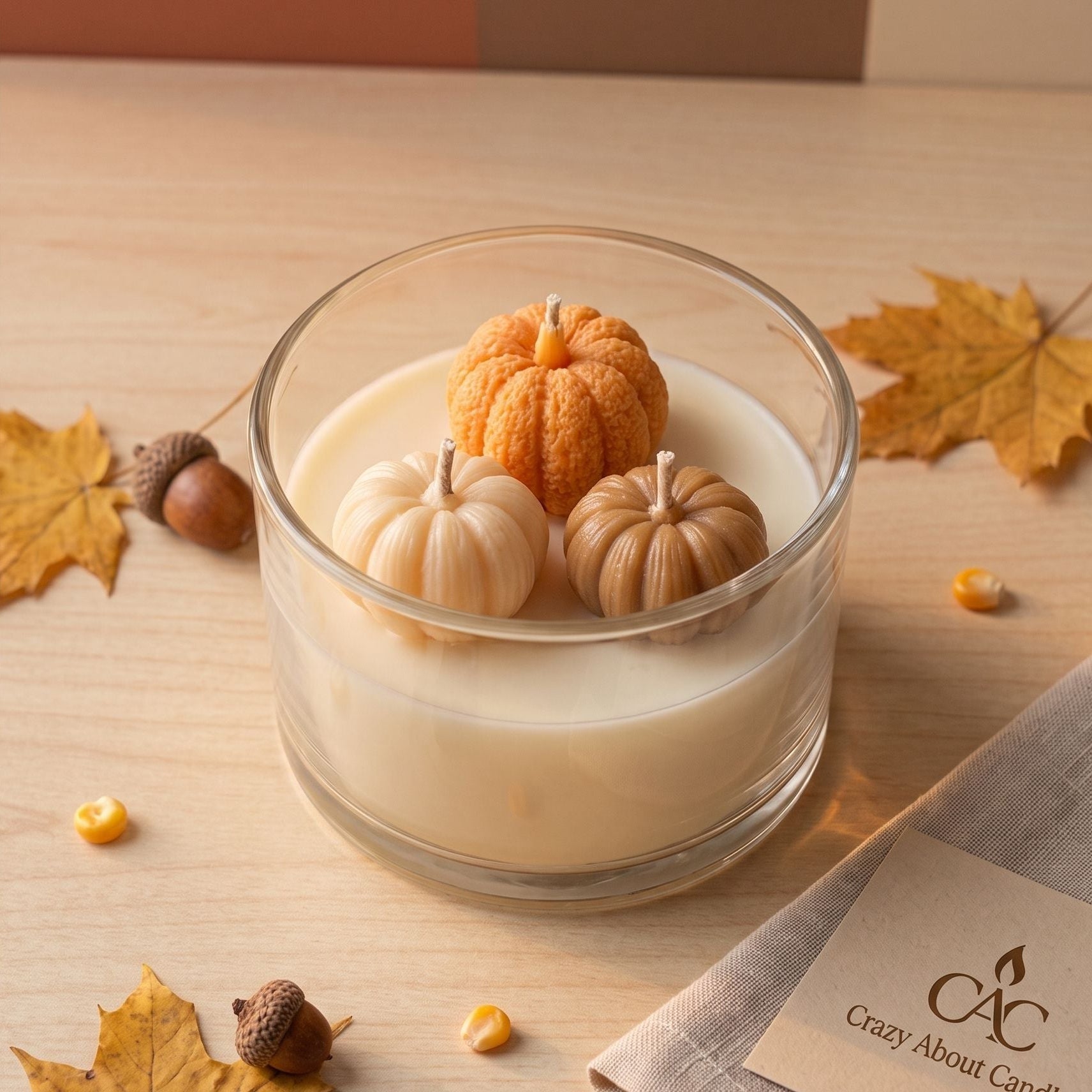 Pumpkin Harvest Candle | Artisan Fall Soy Wax Jar