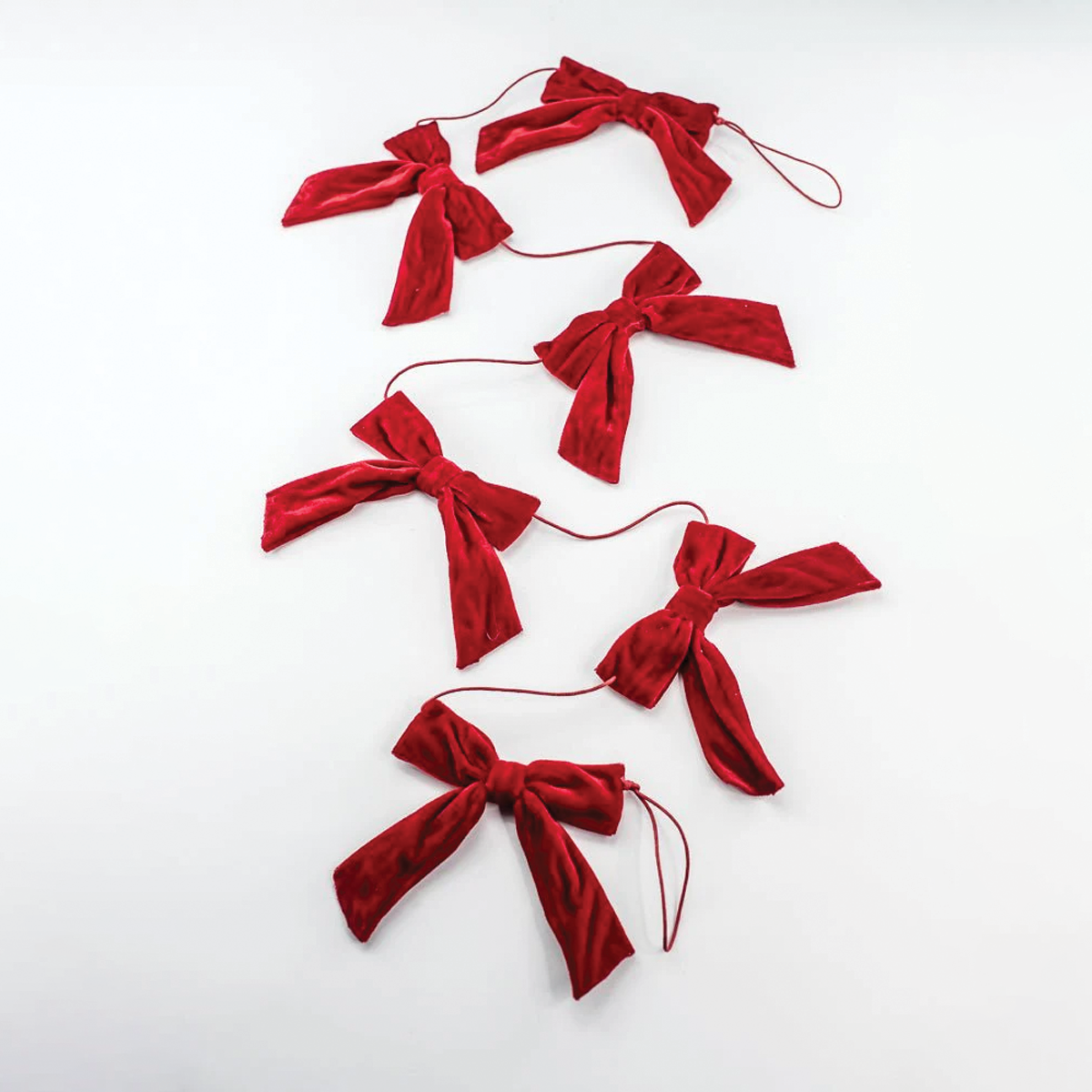 5ft. Red Velvet Bow Garland