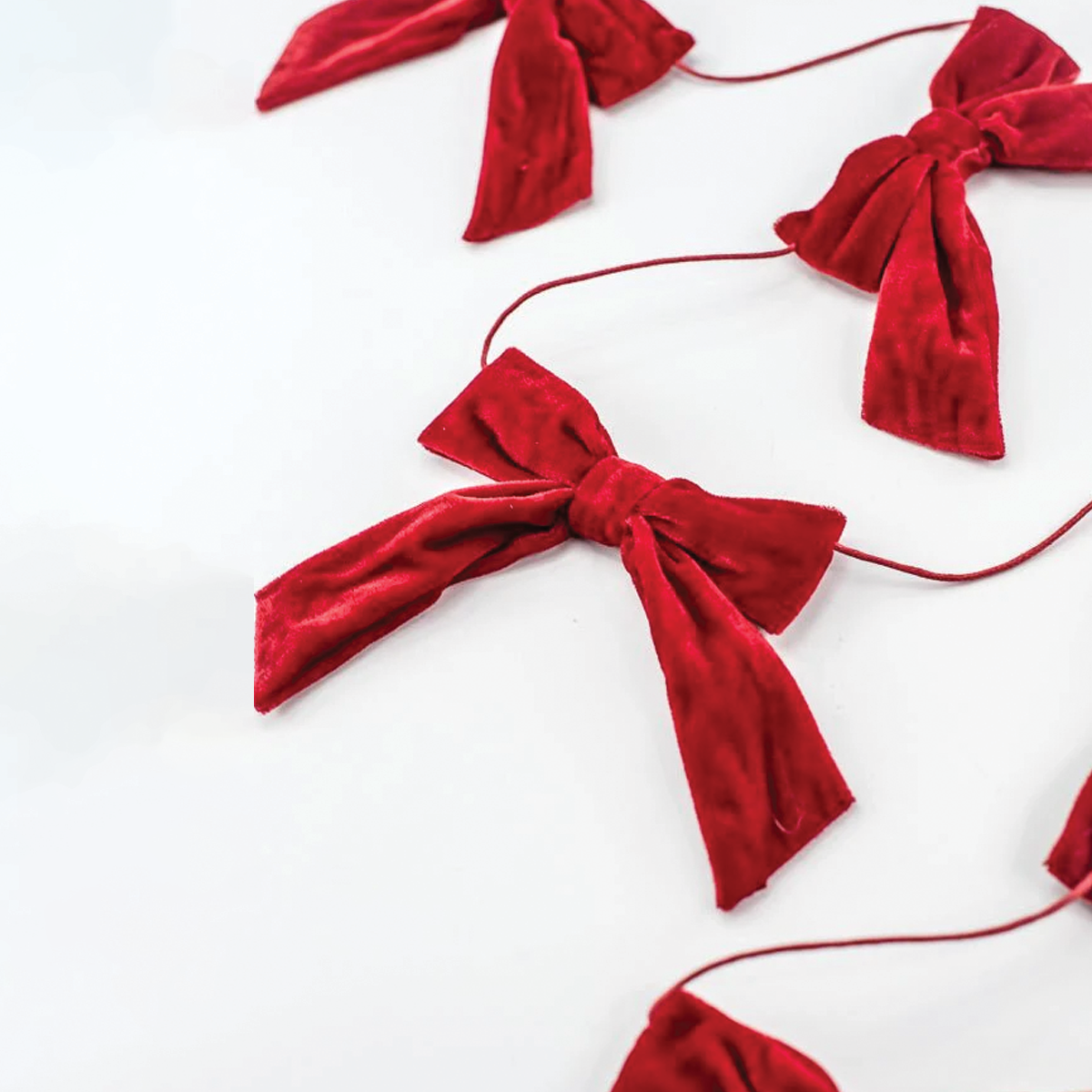 5ft. Red Velvet Bow Garland