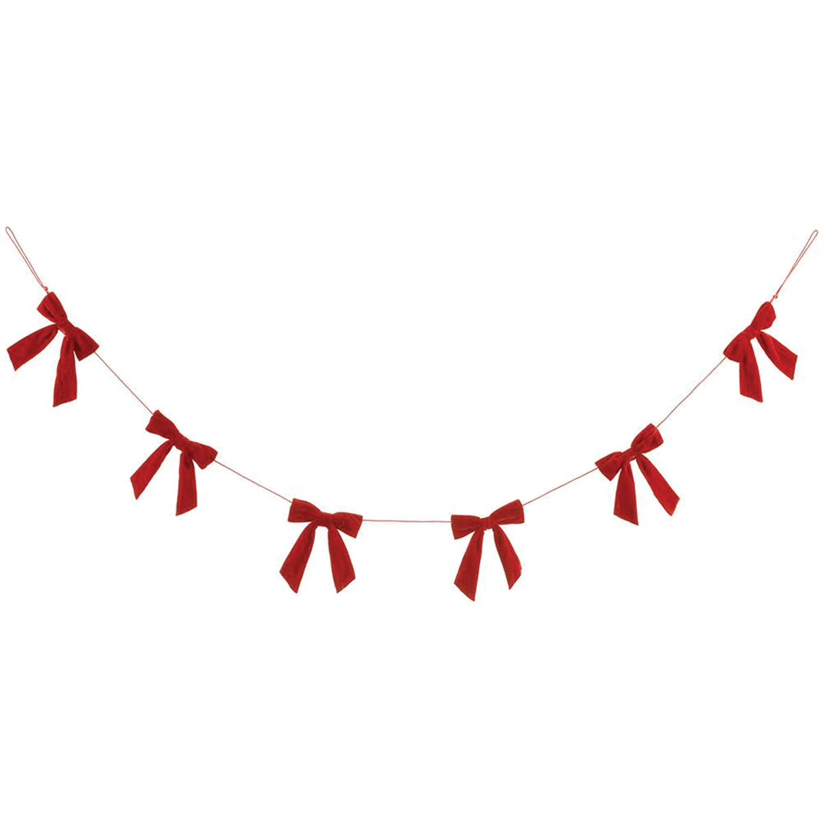 5ft. Red Velvet Bow Garland