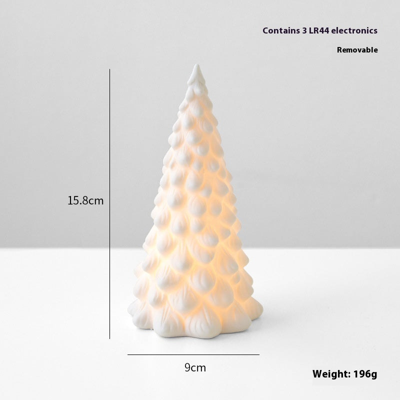 Ceramic Christmas Desktop Decoration – Tree, Snowman & Small House