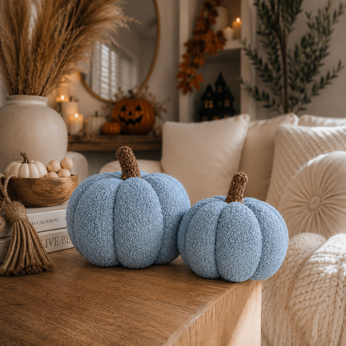 Blair Pumpkin — Plush Velvet Decorative Pumpkin by Gia Roma