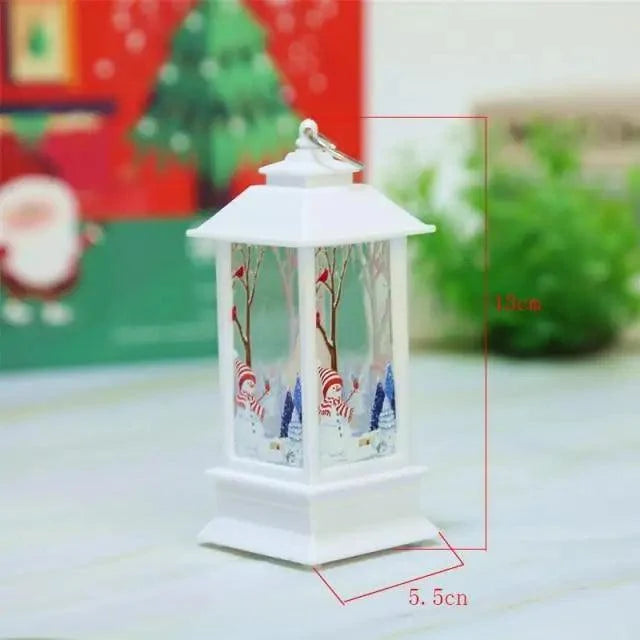 Christmas LED Lantern — Santa & Elk Decoration