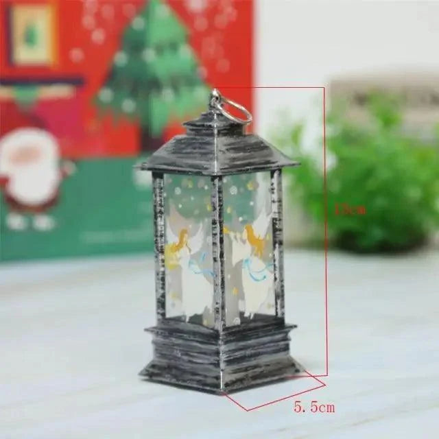 Christmas LED Lantern — Santa & Elk Decoration