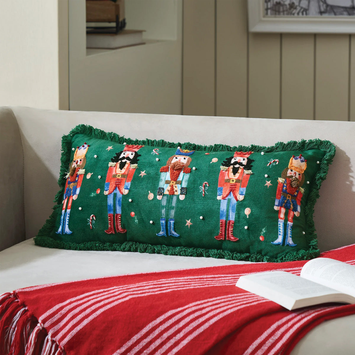 Green Nutcracker Pillow